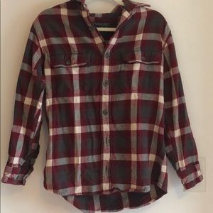 woolrich soft red plaid XS button down